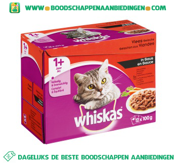 Whiskas Vleesselectie in saus 12-pak aanbieding