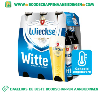 Witte pak 6 flesjes aanbieding