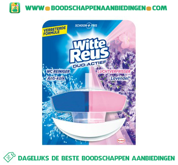 Witte Reus Toiletreiniger duo actief lavendel aanbieding