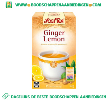 Yogi Tea Ginger-lemon thee aanbieding