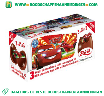 Chocolade verrassingsei cars aanbieding