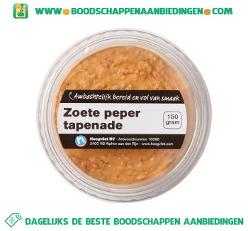 Zoete peper tapenade aanbieding