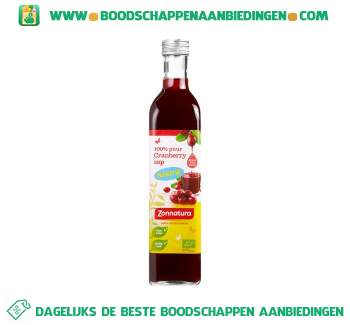 Zonnatura 100% puur cranberry sap aanbieding