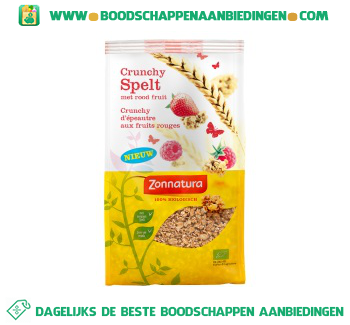 Zonnatura Biologisch crunchy spelt rood fruit aanbieding