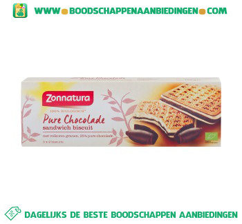 Zonnatura Biscuits pure chocolade aanbieding