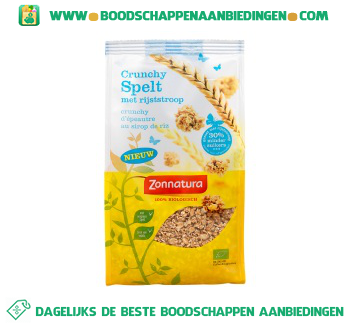 Zonnatura Crunchy spelt met rijstsiroop aanbieding