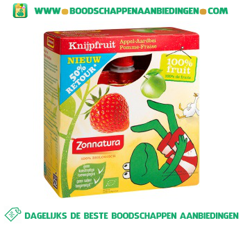 Knijpfruit appel & aardbei aanbieding