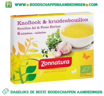 Zonnatura Knoflookkruiden bouillon aanbieding