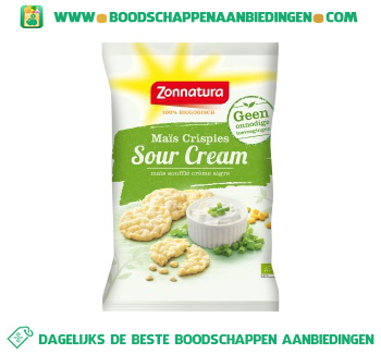 Zonnatura Mini maiswafels sour cream aanbieding