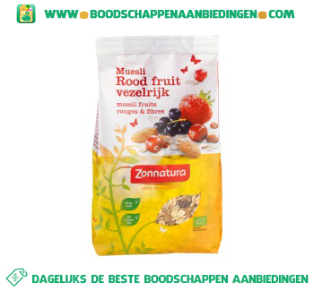 Zonnatura Muesli rood fruit vezelrijk aanbieding