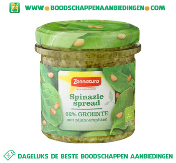 Zonnatura Spinazie spread aanbieding