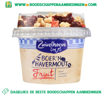 Zuivelhoeve Boer’n havermout fruit aanbieding