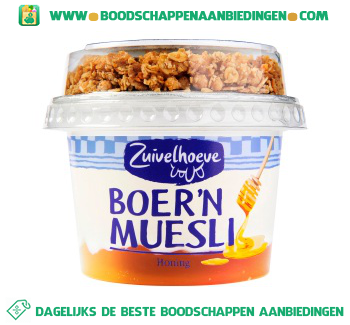 Zuivelhoeve Boer’n muesli honing aanbieding