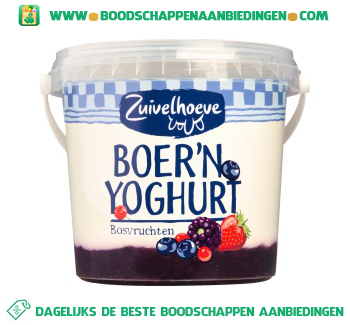 Zuivelhoeve Boer`n yoghurt bosvruchten aanbieding