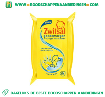 Zwitsal Baby goedemorgen vochtige washandjes aanbieding